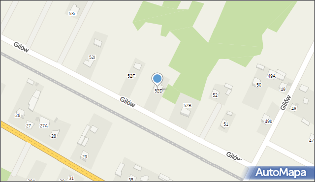 Gilów, Gilów, 52D, mapa Gilów