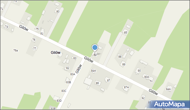 Gilów, Gilów, 84, mapa Gilów