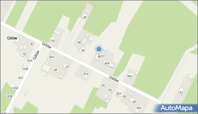Gilów, Gilów, 90, mapa Gilów