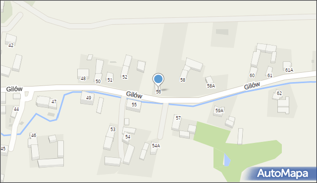 Gilów, Gilów, 56, mapa Gilów