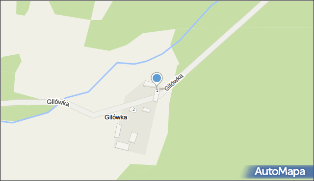Gilówka, Gilówka, 1, mapa Gilówka
