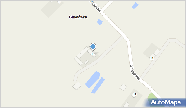 Ginetówka, Ginetówka, 11, mapa Ginetówka