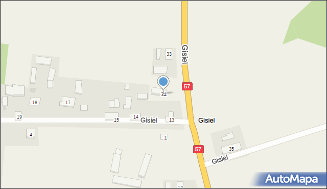 Gisiel, Gisiel, 34, mapa Gisiel