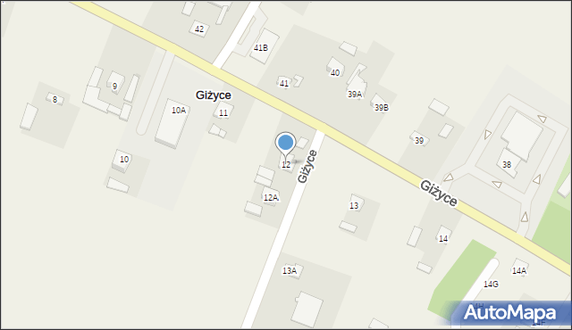 Giżyce, Giżyce, 12, mapa Giżyce