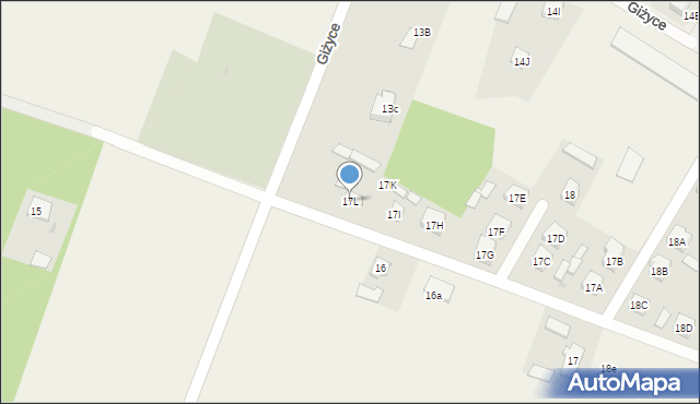 Giżyce, Giżyce, 17L, mapa Giżyce