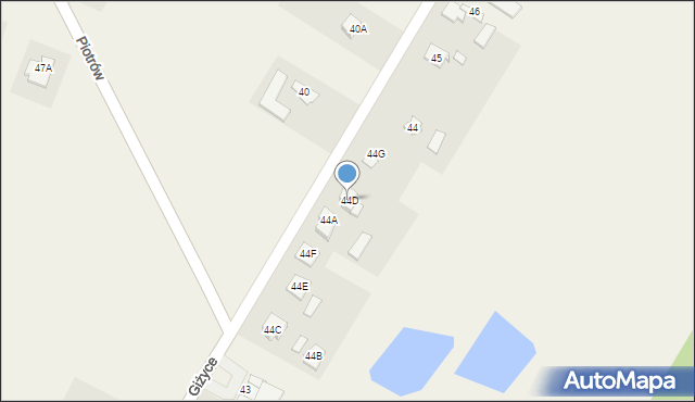 Giżyce, Giżyce, 44D, mapa Giżyce