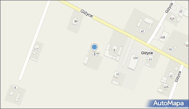 Giżyce, Giżyce, 8, mapa Giżyce