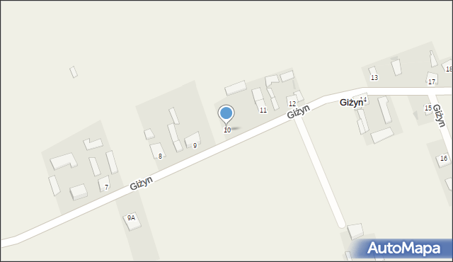 Giżyn, Giżyn, 10, mapa Giżyn
