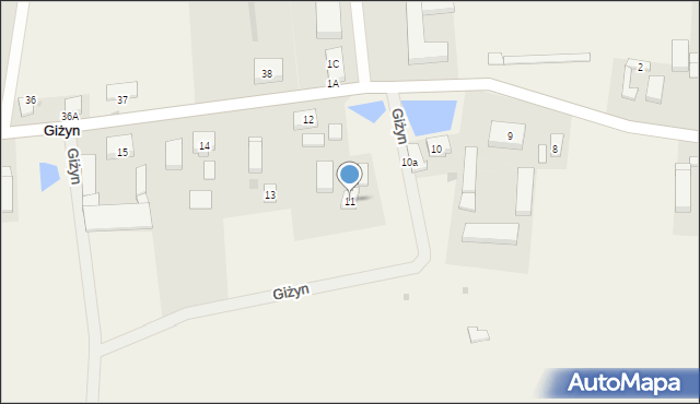 Giżyn, Giżyn, 11, mapa Giżyn