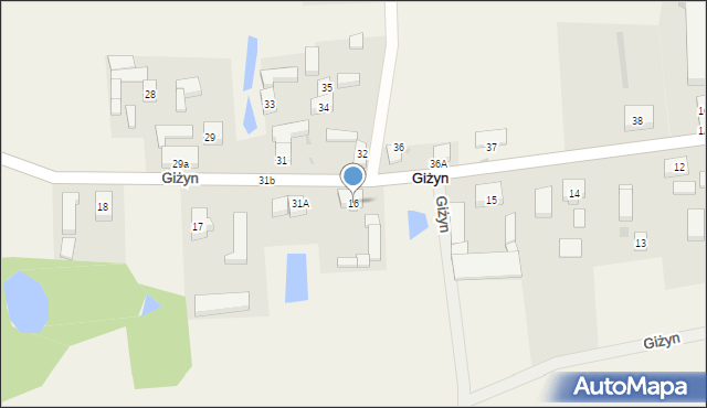 Giżyn, Giżyn, 16, mapa Giżyn