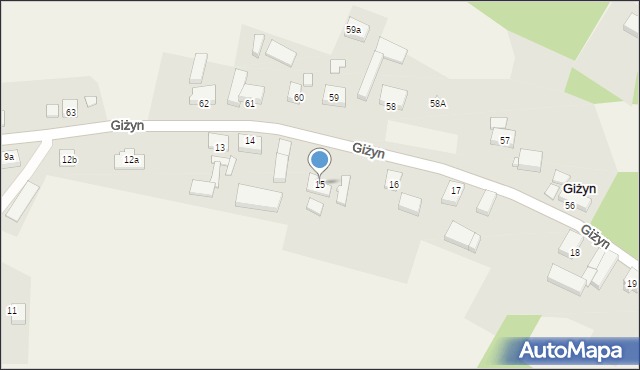 Giżyn, Giżyn, 15, mapa Giżyn