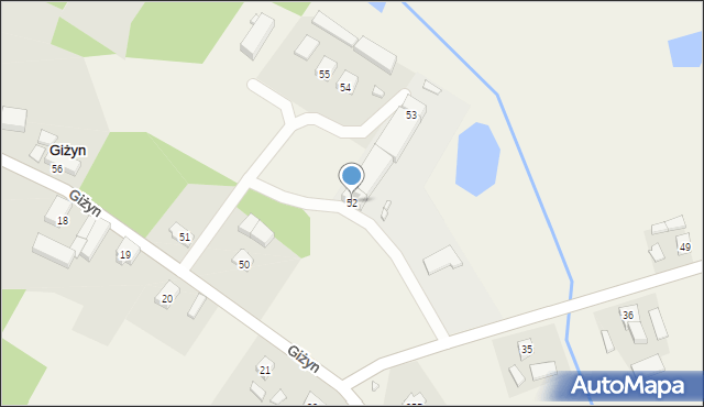 Giżyn, Giżyn, 52, mapa Giżyn