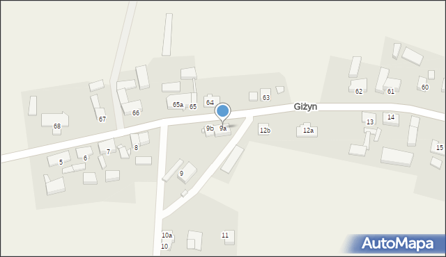 Giżyn, Giżyn, 9a, mapa Giżyn