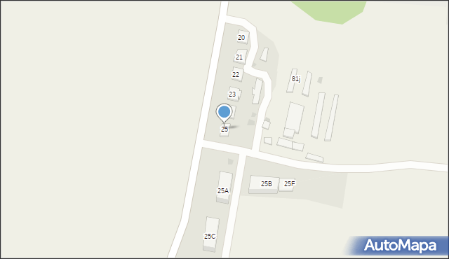 Giżyno, Giżyno, 25, mapa Giżyno