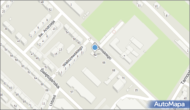 Gliwice, Gierymskiego Aleksandra, 64, mapa Gliwic