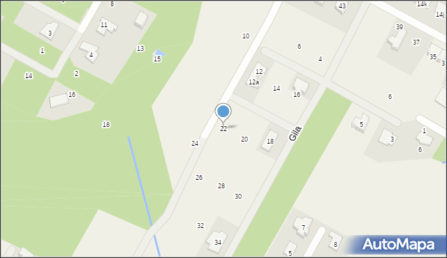 Głosków, Gila, 22, mapa Głosków