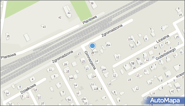 Grodzisk Mazowiecki, Gimnazjalna, 16, mapa Grodzisk Mazowiecki