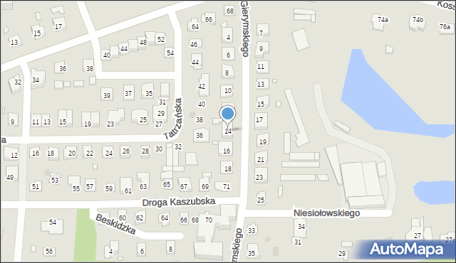Grudziądz, Gierymskiego Aleksandra, 14, mapa Grudziądza