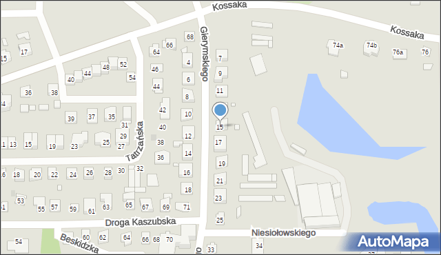 Grudziądz, Gierymskiego Aleksandra, 15, mapa Grudziądza