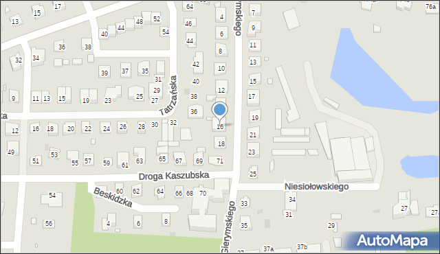 Grudziądz, Gierymskiego Aleksandra, 16, mapa Grudziądza