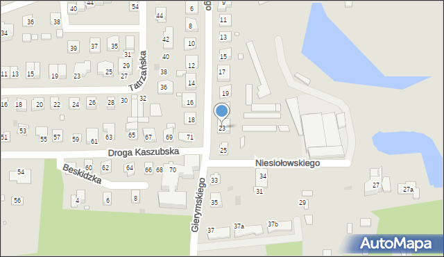 Grudziądz, Gierymskiego Aleksandra, 23, mapa Grudziądza