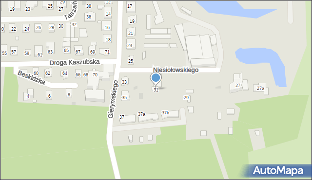 Grudziądz, Gierymskiego Aleksandra, 31, mapa Grudziądza