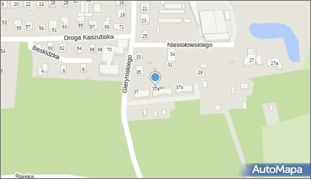 Grudziądz, Gierymskiego Aleksandra, 37a, mapa Grudziądza