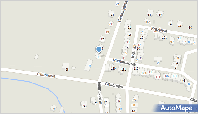 Jelcz-Laskowice, Gimnazjalna, 11, mapa Jelcz-Laskowice