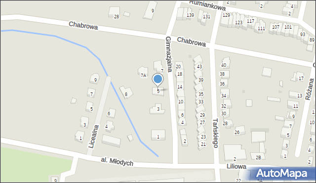 Jelcz-Laskowice, Gimnazjalna, 5, mapa Jelcz-Laskowice