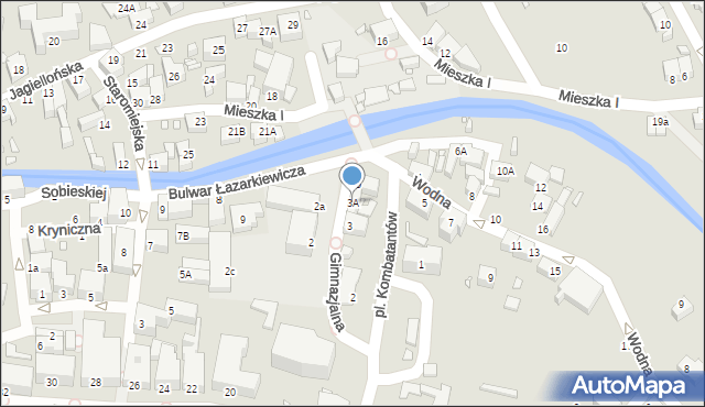 Jelenia Góra, Gimnazjalna, 3A, mapa Jelenia Góra