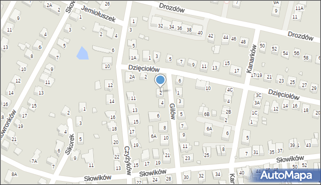 Katowice, Gilów, 2, mapa Katowic