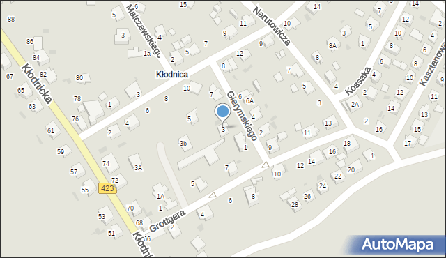 Kędzierzyn-Koźle, Gierymskiego Aleksandra, 3, mapa Kędzierzyna-Koźle