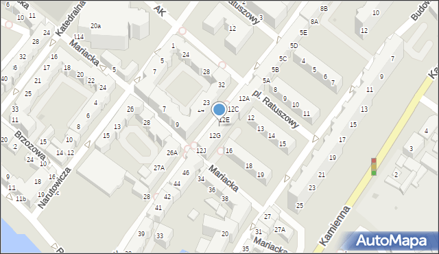 Kołobrzeg, Gierczak Emilii, 12F, mapa Kołobrzegu