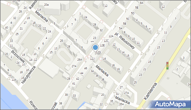 Kołobrzeg, Gierczak Emilii, 12H, mapa Kołobrzegu