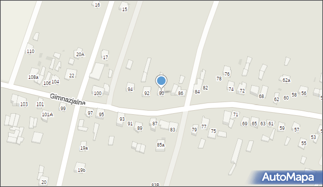 Końskie, Gimnazjalna, 90, mapa Końskie