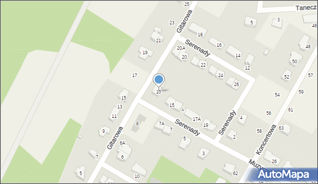 Książenice, Gitarowa, 10, mapa Książenice