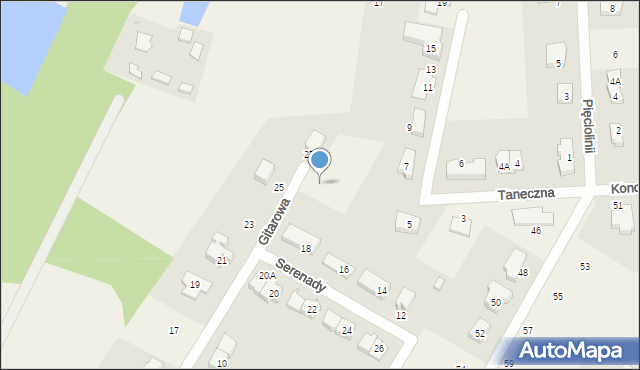 Książenice, Gitarowa, 16, mapa Książenice