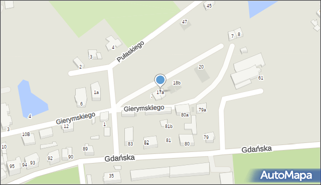 Lębork, Gierymskiego Aleksandra, 17a, mapa Lębork