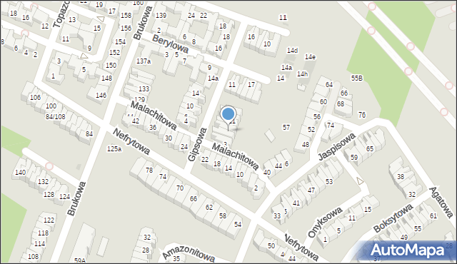 Łódź, Gipsowa, 7, mapa Łodzi