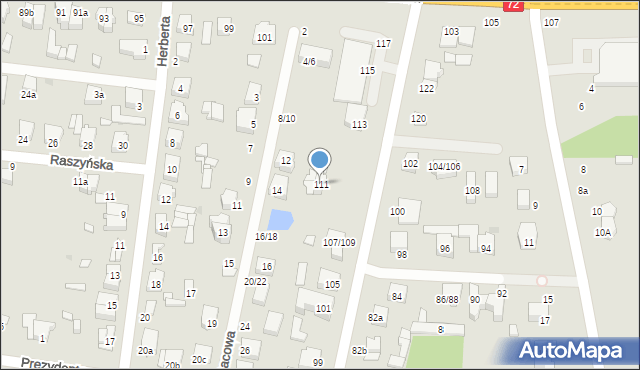 Łódź, Giewont, 111, mapa Łodzi