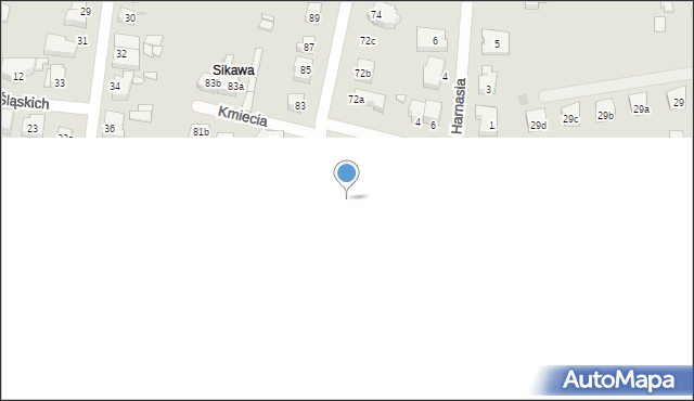 Łódź, Giewont, 70a, mapa Łodzi