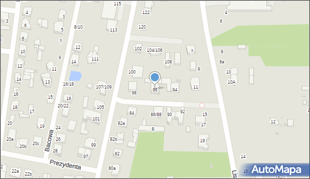 Łódź, Giewont, 96, mapa Łodzi