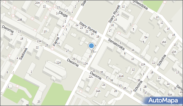 Łomża, Giełczyńska, 8a, mapa Łomży