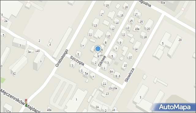 Lublin, Gilowa, 4, mapa Lublina