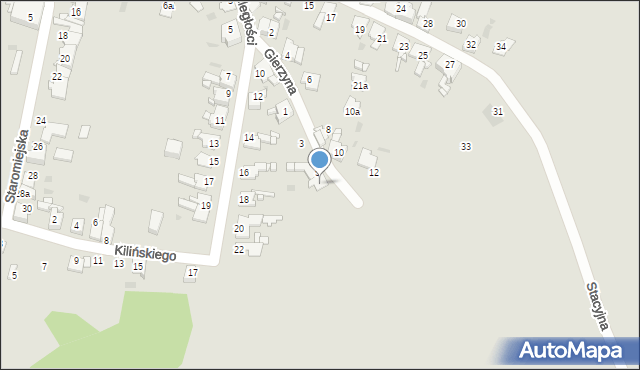 Miasteczko Śląskie, Gierzyna, 5a, mapa Miasteczko Śląskie