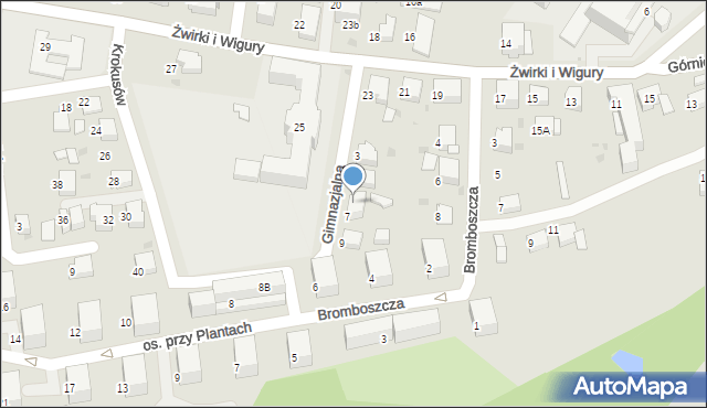 Mikołów, Gimnazjalna, 7/1, mapa Mikołów