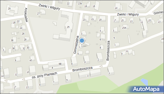 Mikołów, Gimnazjalna, 7/4, mapa Mikołów