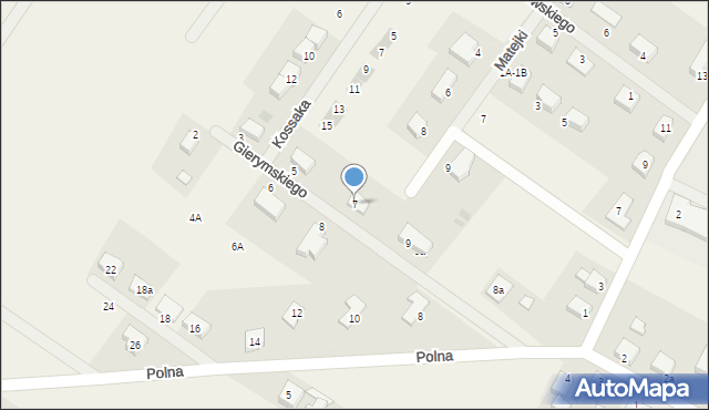 Miłoszyce, Gierymskiego Aleksandra, 7, mapa Miłoszyce