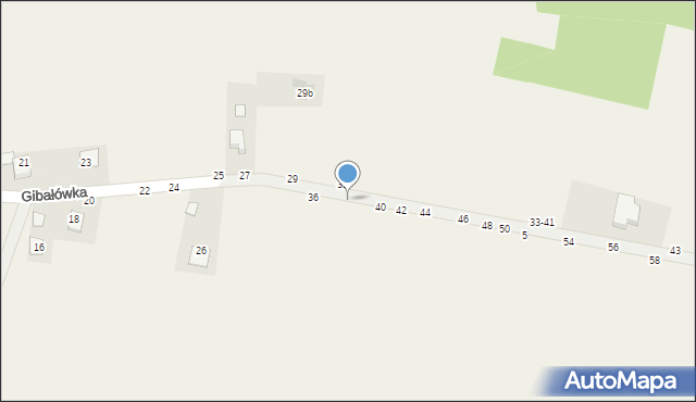Mokrzyska, Gibałówka, 38, mapa Mokrzyska
