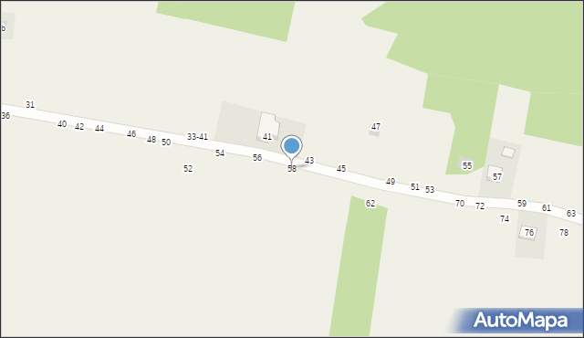 Mokrzyska, Gibałówka, 58, mapa Mokrzyska